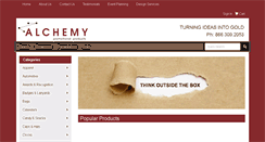 Desktop Screenshot of alchemypromos.com